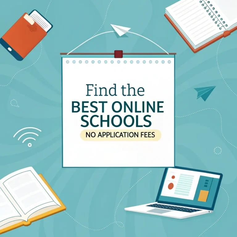 Find the Best Online Schools No Application Fees